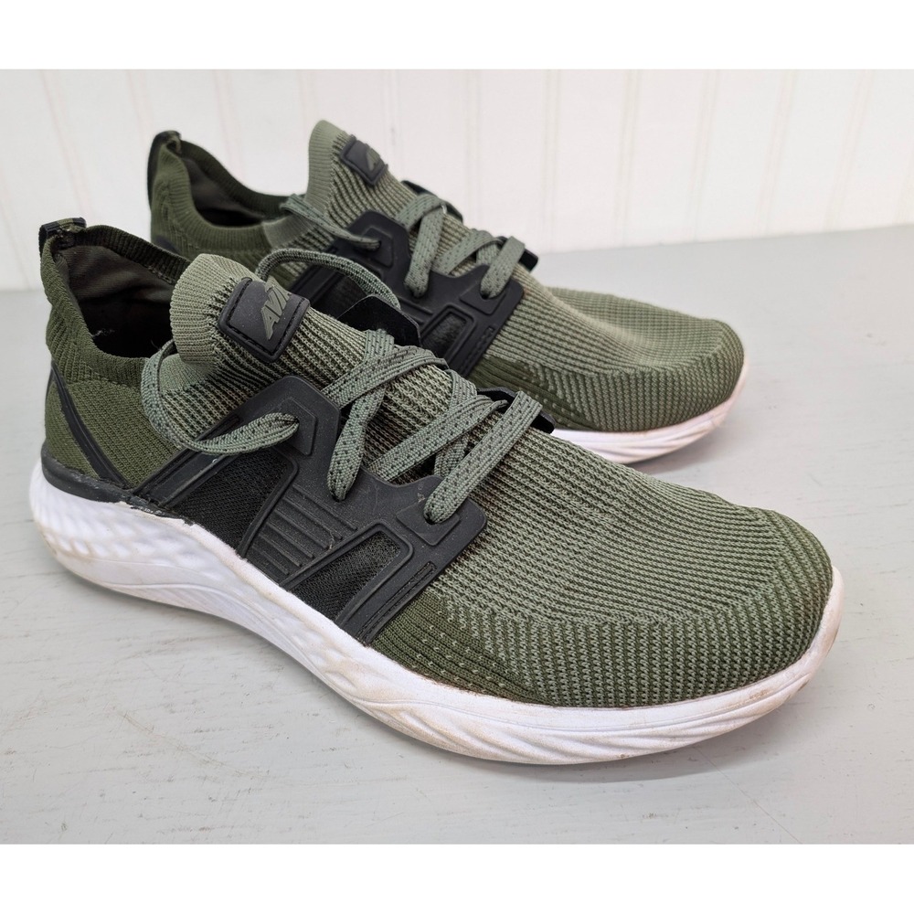 Avia Enduropro Comfort Athletic Shoes Men 9.5 Olive Green Knit Running‎ Sneakers